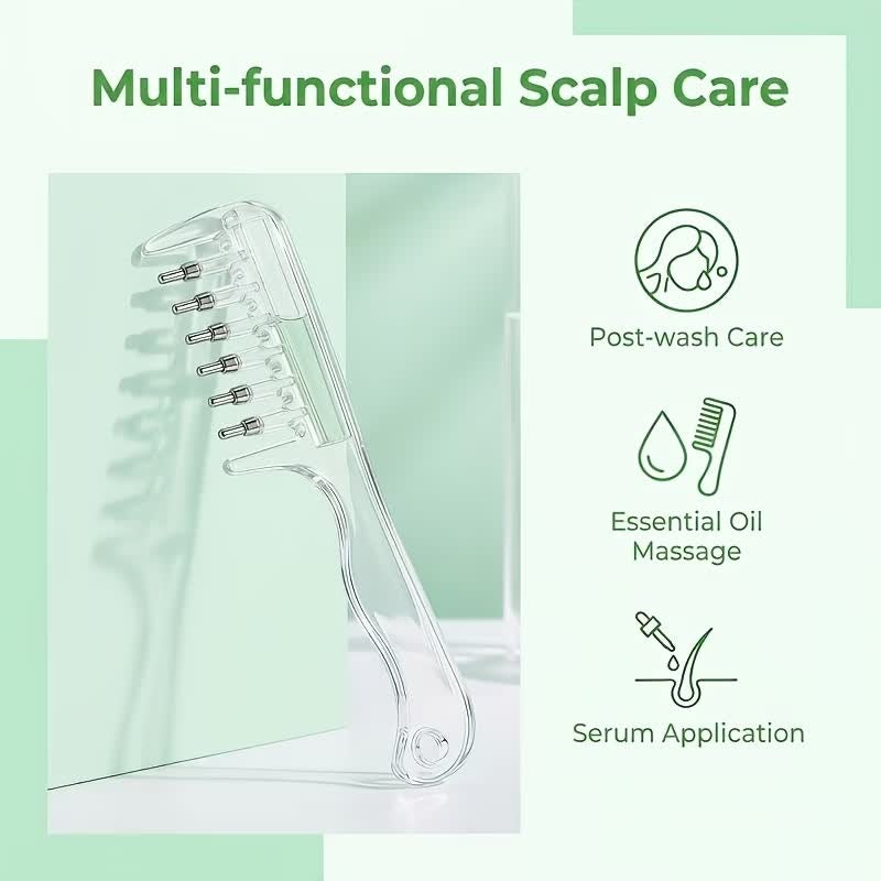 Scalp Oil Applicator Comb – Leak-Proof Serum Dispenser with Roller-Ball Tips