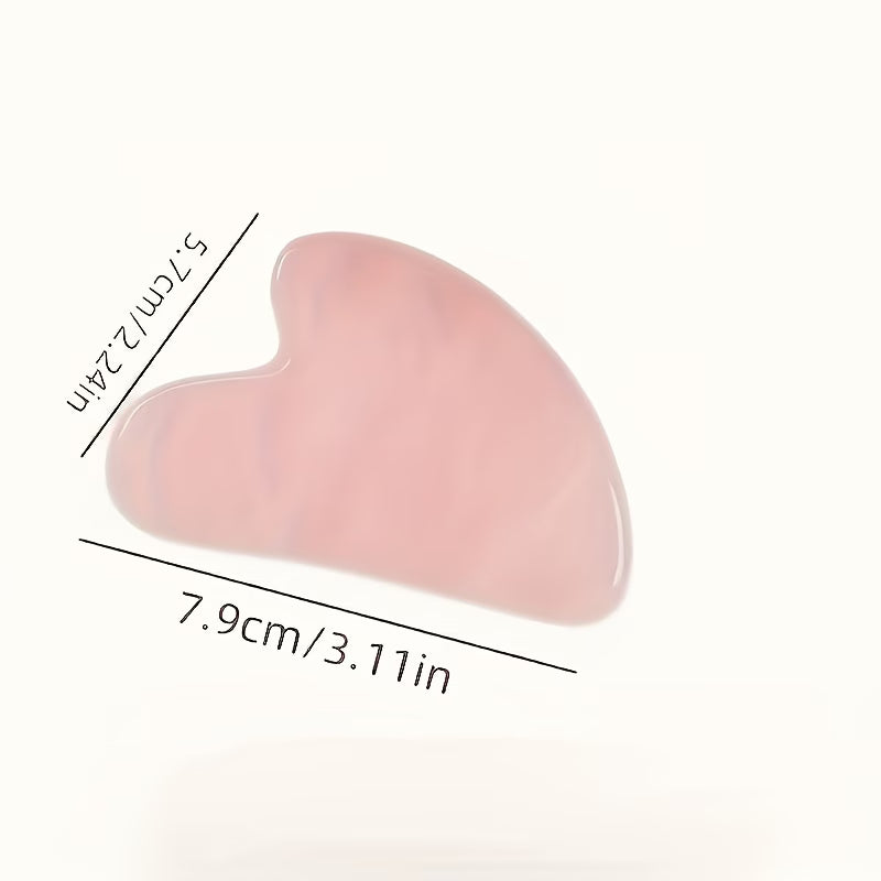 Heart Gua Sha – Face & Body Massage Tool in Stainless Steel or Pink
