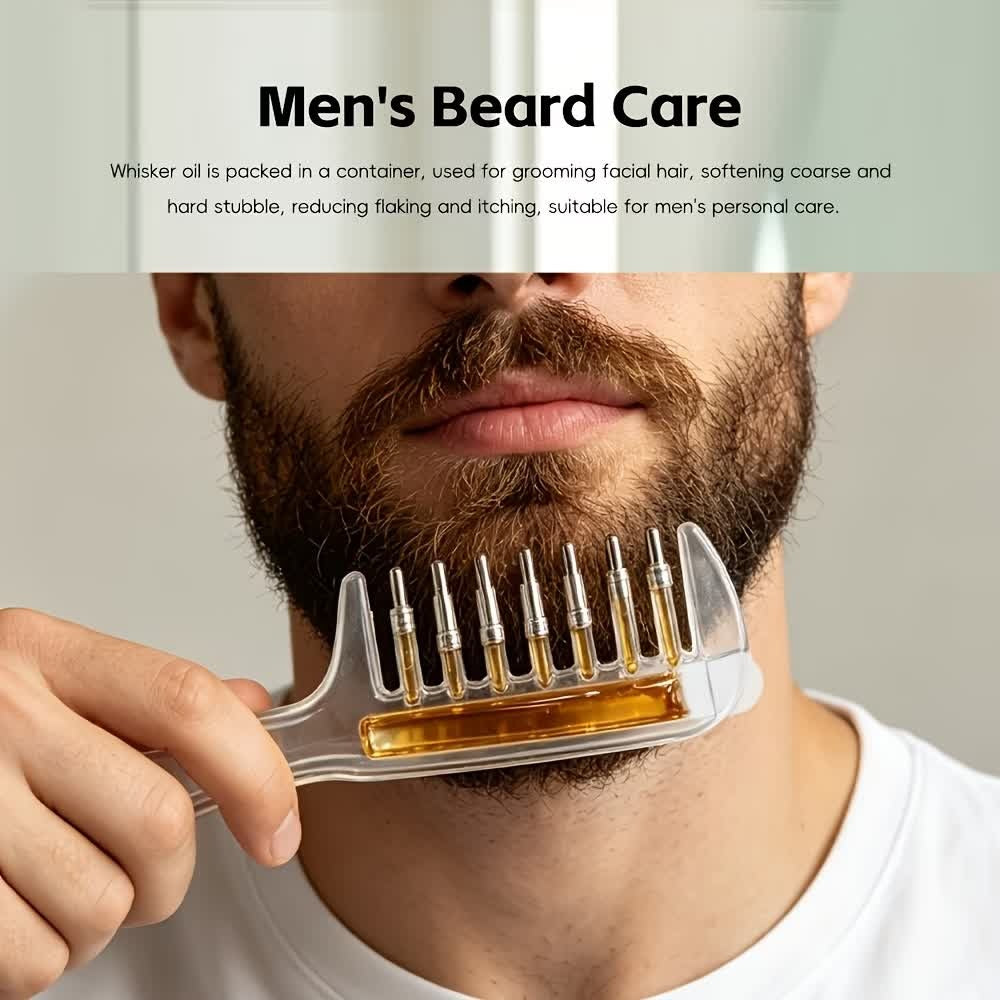 Scalp Oil Applicator Comb – Leak-Proof Serum Dispenser with Roller-Ball Tips
