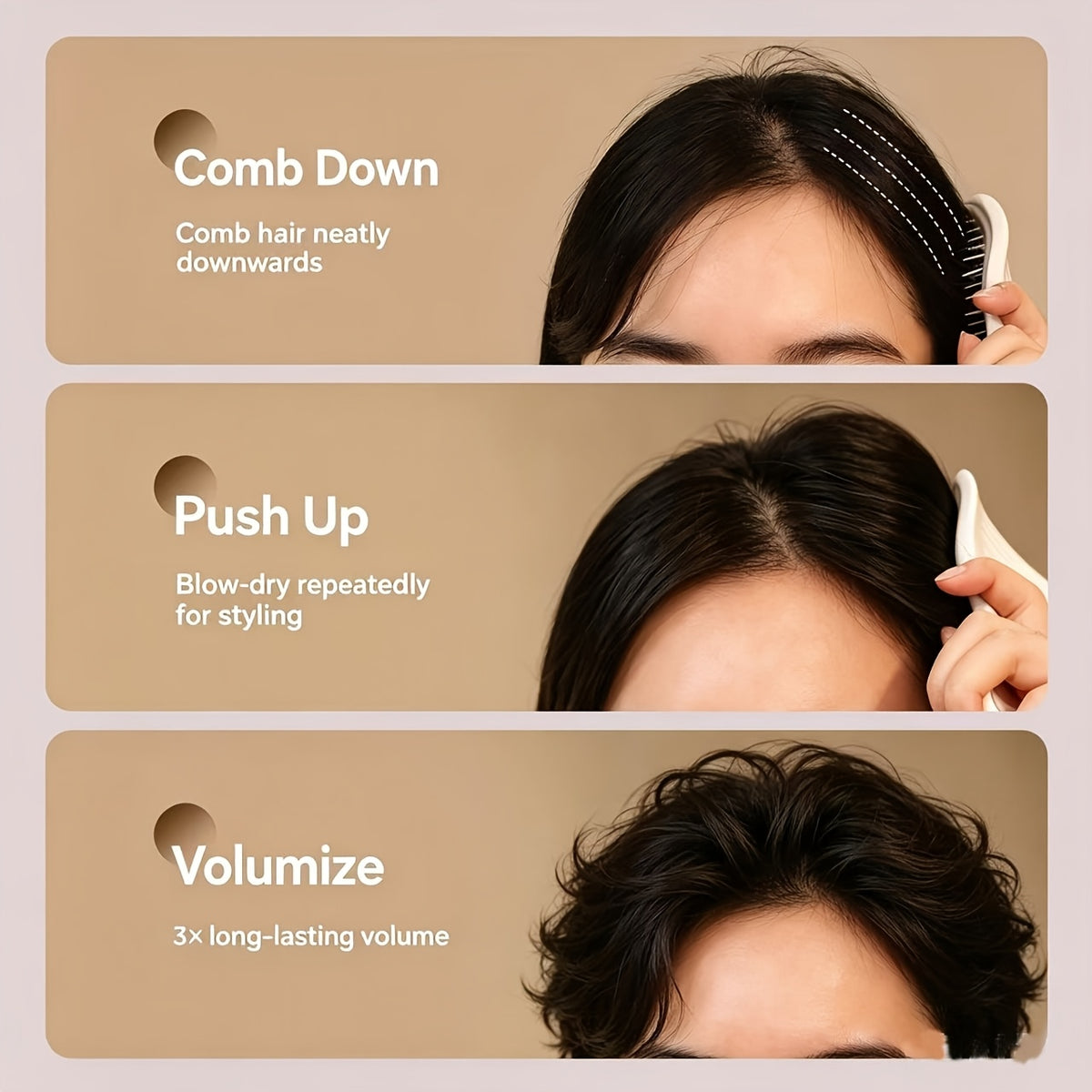 Comb down, push up, volumise: how to style with the brush