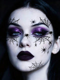 Spider Web Face Tattoos – Scary Gothic Temporary Tattoos (6 Sheets)