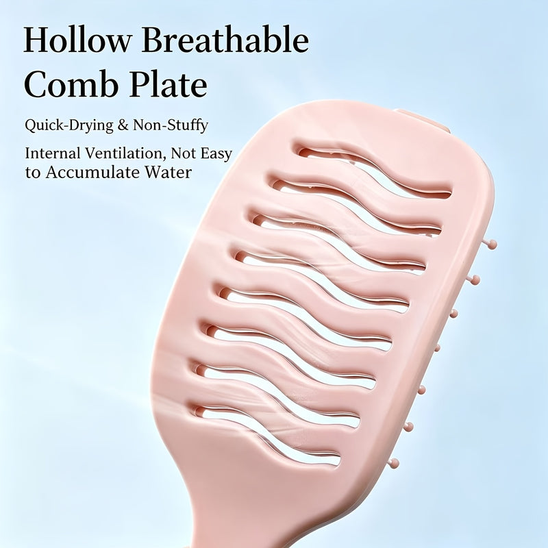 Hollow, breathable vented brush plate in pink