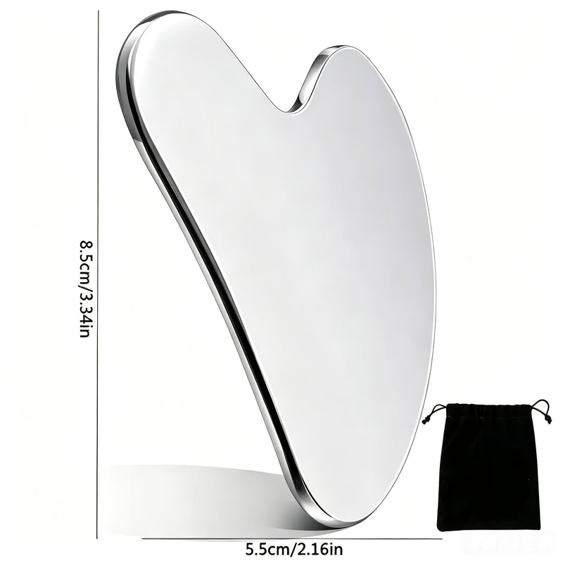Gua sha size 8.5 x 5.5 cm with velvet pouch