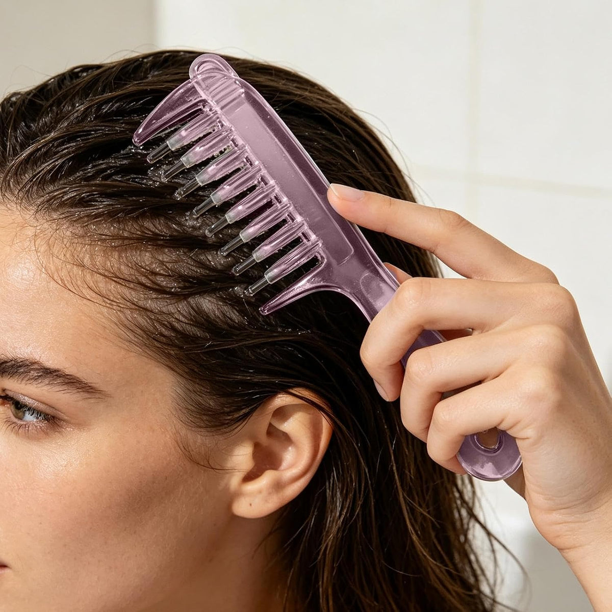 Scalp Oil Applicator Comb – Leak-Proof Serum Dispenser with Roller-Ball Tips