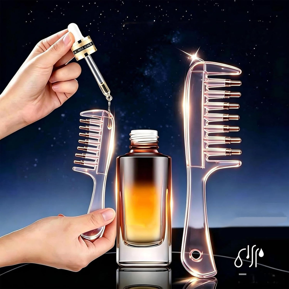 Scalp Oil Applicator Comb – Leak-Proof Serum Dispenser with Roller-Ball Tips