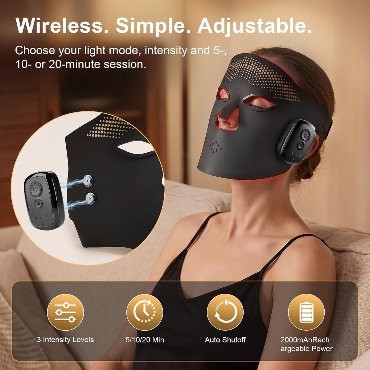 Wireless magnetic power unit with intensity and timer controls