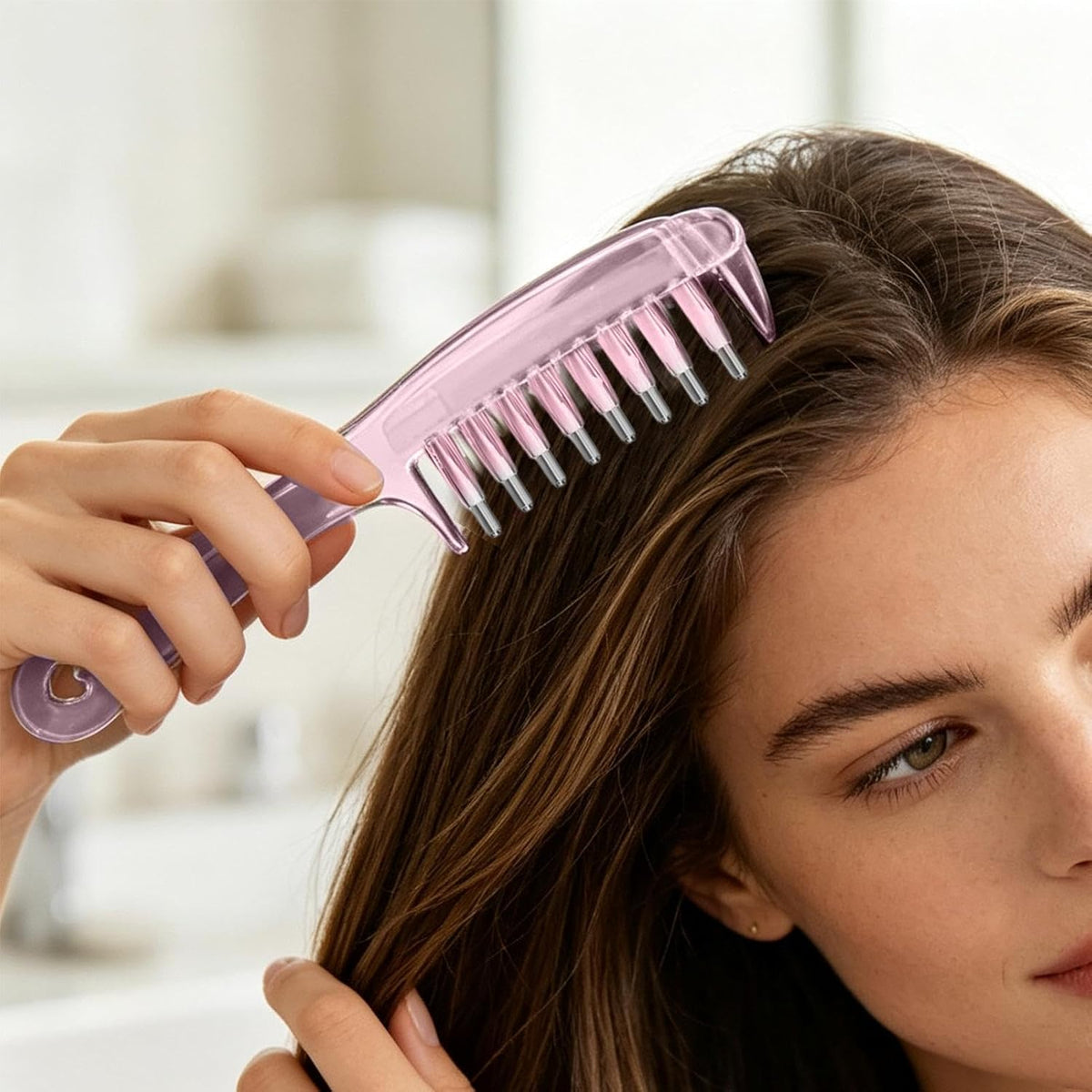 Scalp Oil Applicator Comb – Leak-Proof Serum Dispenser with Roller-Ball Tips