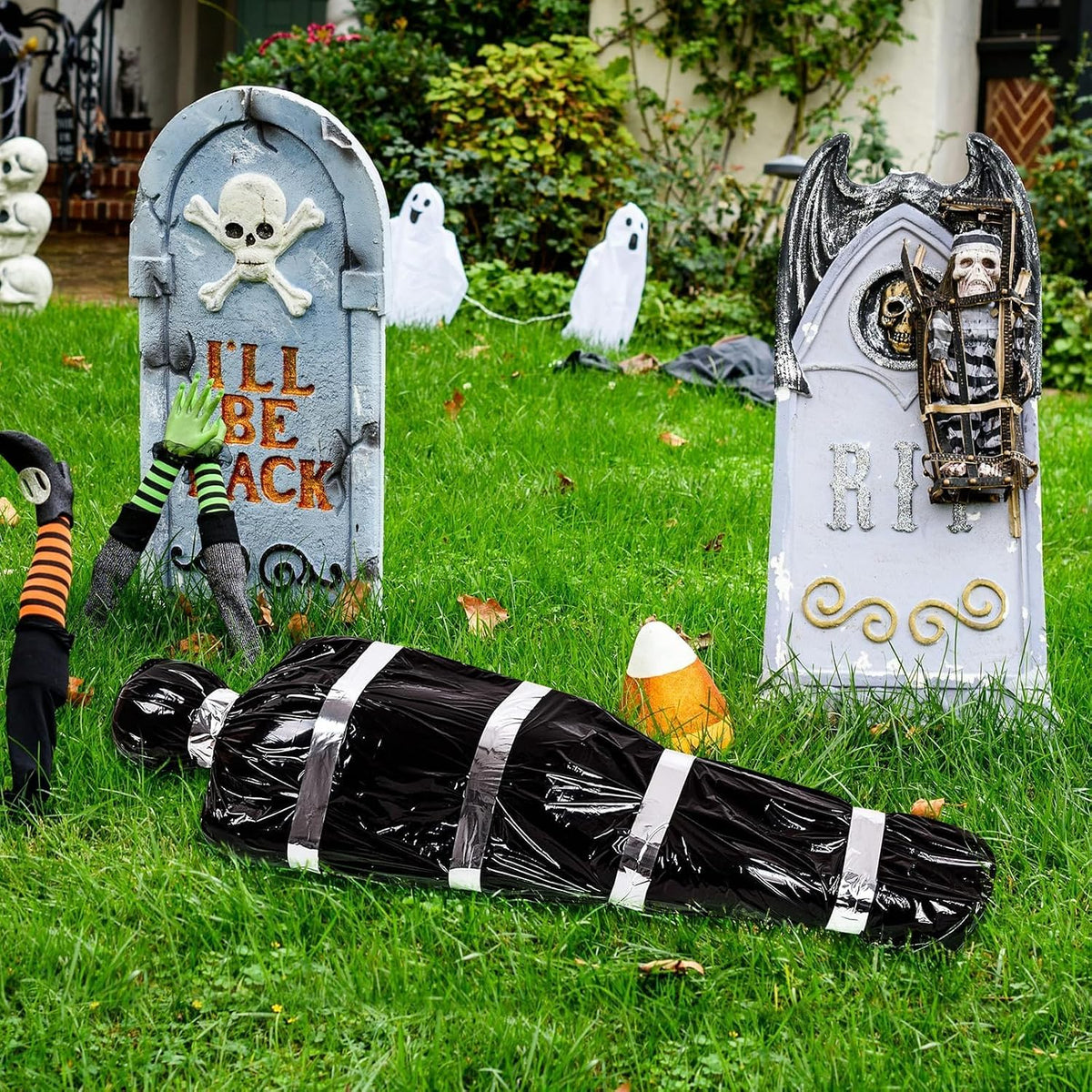 Halloween Body Bag Prop - Scary Fake Corpse for Haunted House Decor