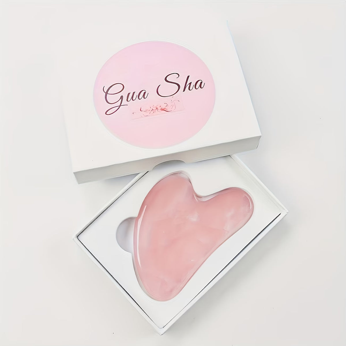 Heart Gua Sha – Face & Body Massage Tool in Stainless Steel or Pink